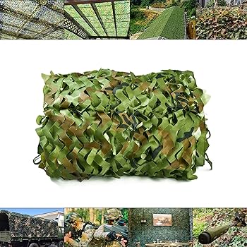 米軍　実物　カモフラージュネット　偽装ネット　② カバー付き　送料無料 Amazon | カモフラージュネット 迷彩柄 迷彩網 偽装網 ギリー